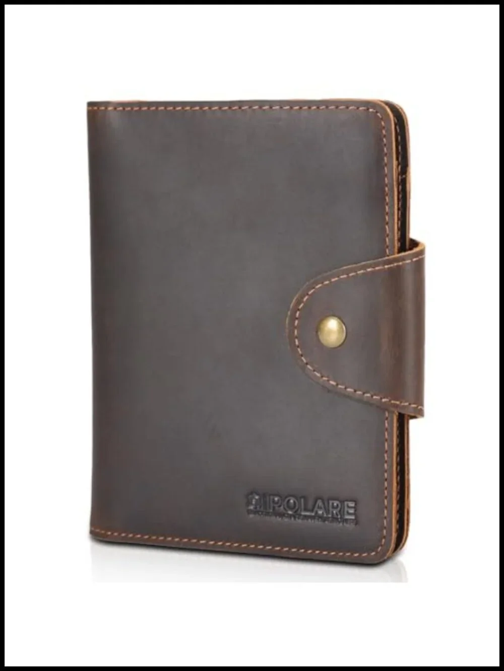 Full Grain Leather RFID Blocking Bifold Wallet for Men Passport Holder